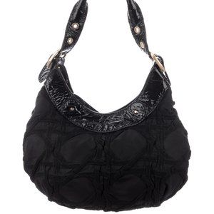 Stuart Weitzman Nylon Hobo Bag Black